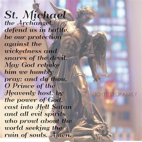Printable Prayer To St Michael The Archangel Printable Word Searches