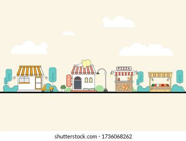 Street Fair Flat Vector Illustration Outdoor Stock Vector Royalty Free Shutterstock