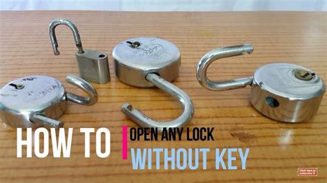 How To Open A Lock Without Key Youtube