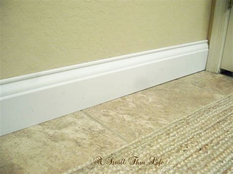 A Stroll Thru Life Install Wide Baseboard Molding Over Existing Narrow