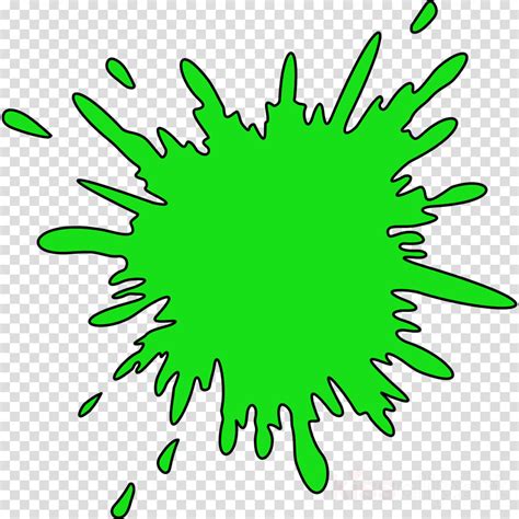 Download Beautiful Splash Drawing Green Transparent Png Image