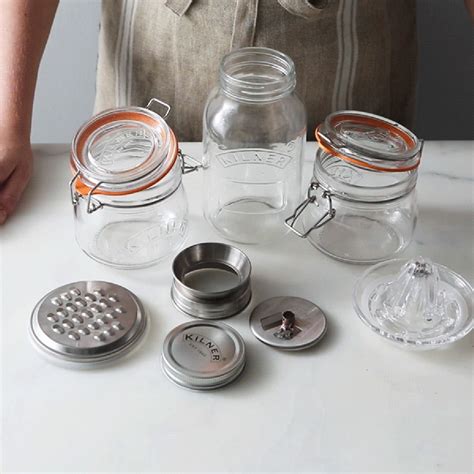 Kilner Kitchen Tool And Storage Glass Jar Set Spiralizer Juicer Grater Jar Storage Jar