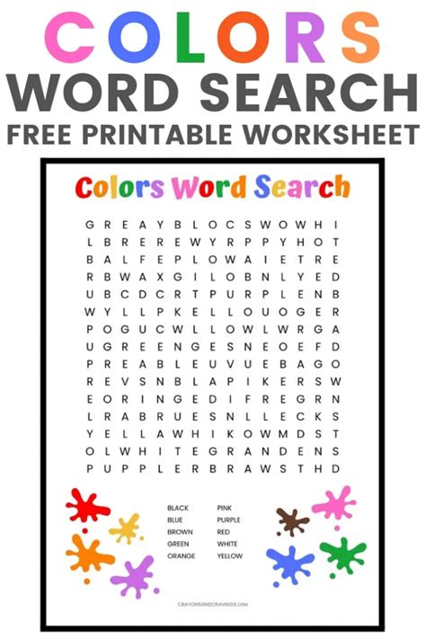 Word Scramble Colors Worksheets 99worksheets