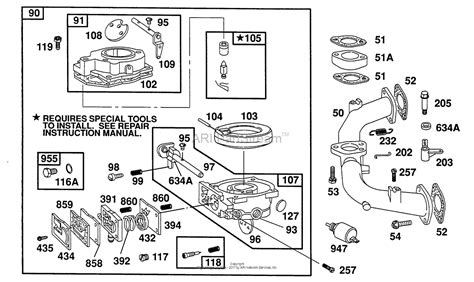 Briggs And Stratton 402777 1201 01 Parts Diagram For Carburetor
