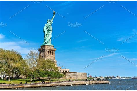 The Statue Of Liberty On Liberty Island In New York City Sponsored