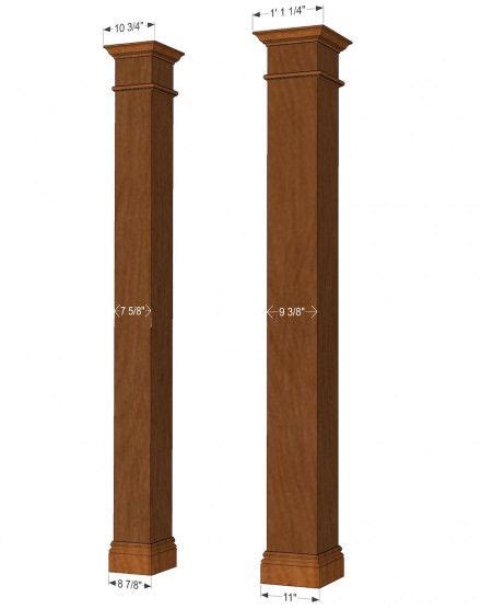 Stain Grade Columns Square Wood Columns I Elite Trimworks Front Porch