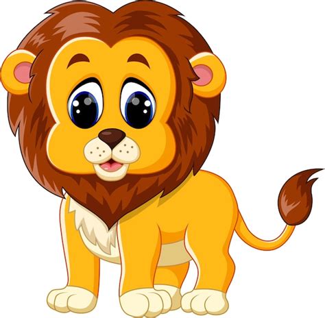 Premium Vector Illustration Of Cute Baby Lion Cartoon