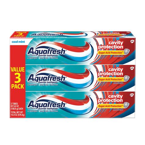 Aquafresh Cavity Protection Fluoride Toothpaste Cool Mint 56 Oz 3
