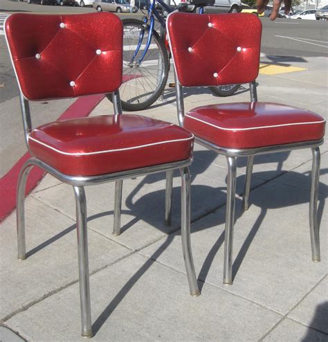 Red Retro Kitchen Table Chairs Photo 9 