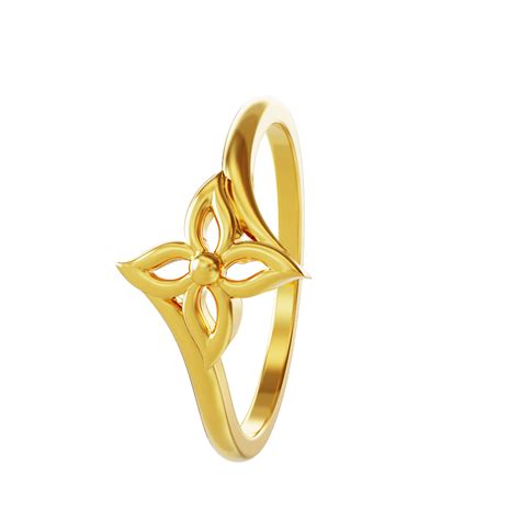 Plain Leaf Design Gold Ring 03 04 Spe Gold Chennai