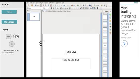 Openoffice Impress Online Editor For Presentations Youtube