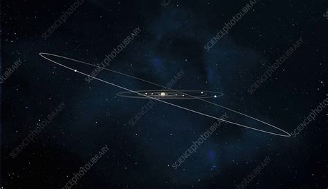 Orbits Of Saturns Moons Illustration Stock Image C0474585