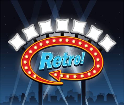 Retro Motel Showtime Theatre Cinema Sign Stock Vector Image 47560083