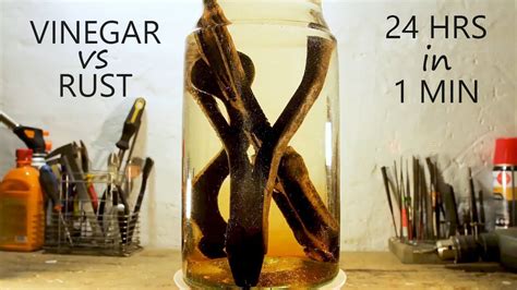 Remove Rust With Vinegar 24 Hours Of Time Lapse Video Condensed Into