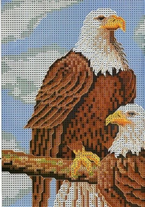 Cross stitch bird cross stitch charts eagle head wild birds crossstitch mythical creatures stitches crafty holidays. Pin by Teresa Christianson on Beading | Pinterest | Eagle ...