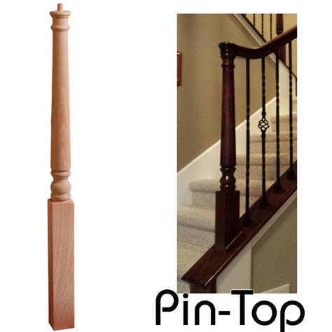 4010 Pin Top Stair Wood Newel Post Affordable Stair Parts