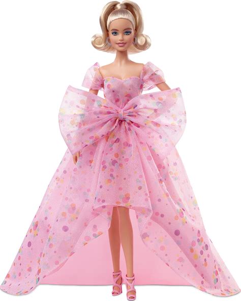 Buy Barbie Signature Birthday Wishes Doll 11 5 In Blonde Wearing Pink Tulle Gown And Shoes With