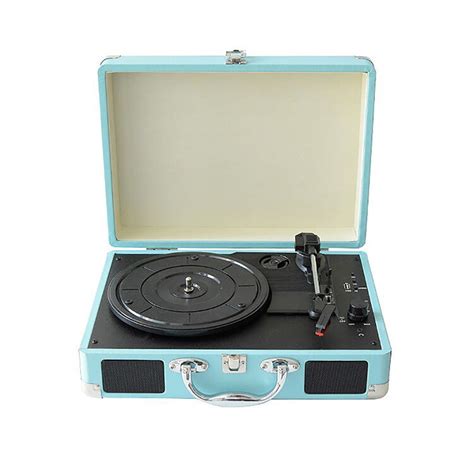 Portable Turntable Player With Speakers Vintage Phonograph Record