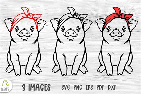 270 Baby Pig Svg SVG PNG EPS DXF File