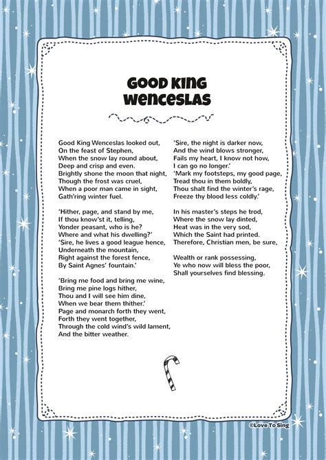 Good King Wenceslas Kids Video Song With Free Lyrics