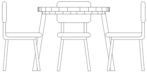 Coffee Table With Chairs Dwg File Cadbull