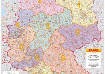 Irányítószámok részletes adatai németország területén. Németország Térkép Irányítószámokkal