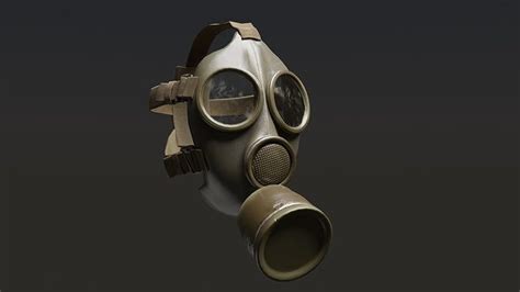 3d Model Military Gas Mask Vr Ar Low Poly Cgtrader