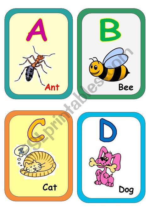 Alphabet Flash Cards Esl Worksheet By Batistaloc
