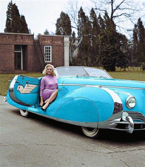 Diana Dors With Her Delahaye Roadster Landyacht In 1955 On Tumblr