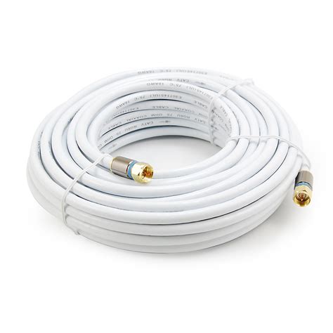 50 Ft Rg6 Coaxial Cable In White