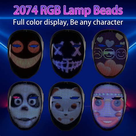 Buy Face Transforming Led Mask With App Controlled Programmable Led