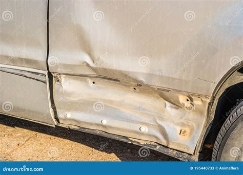 Bumps And Scratches In A Car Stock Image Image Of Road Front 195440733