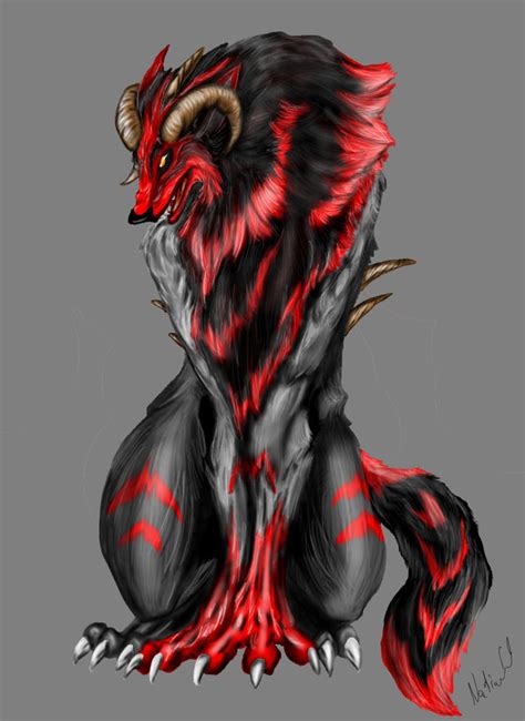 Anime Black Demon Wolf
