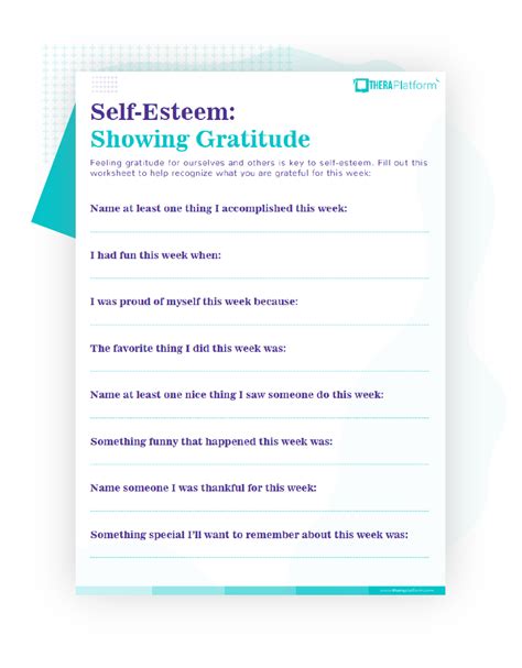 Self Esteem Therapy Worksheets Worksheets For Kindergarten
