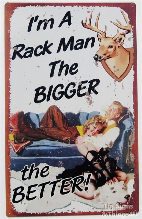 Showing results for personalized cabin signs. I'm A Rack Man TIN SIGN funny big buck deer hunt bar ...