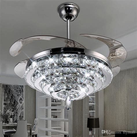 Contemporary ceiling fans or modern ceiling fans are designed for homes with a modern interior. 2017 Led Crystal Chandelier Fan Lights Invisible Fan ...