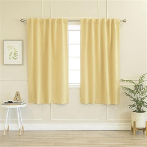 Best Home Fashion 63 In Sunlight Polyester Blackout Back Tab Curtain