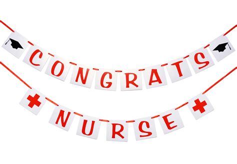 Congrats Nurse Banner Nurse Graduation Decor Rn Graduation Sign Wp