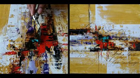 Abstract Painting Acrylic Paints Palette Knife Easy Palette Knife