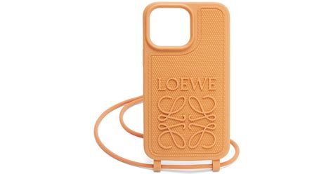 Loewe Luxury Iphone 14 Pro Max Case In Diamond Rubber With A Strap For