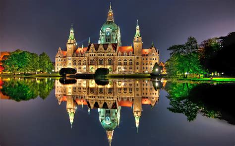 City Hall Hannover Hd Desktop Wallpaper Widescreen High Definition