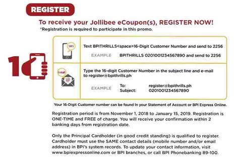 Cardholders also get treated with credit card promos from time to time (free jollibee meals and toys. Manila Shopper: BPI Credit Card x Jollibee Treats & Toys Promo: Nov 2018 to Jan 2019