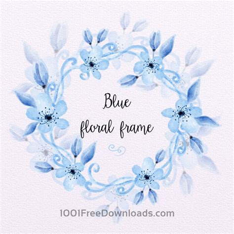 This pattern is beautiful as fabric, wallpaper, and gift wrap! Free Vectors: Blue Watercolor Floral Frame | Backgrounds