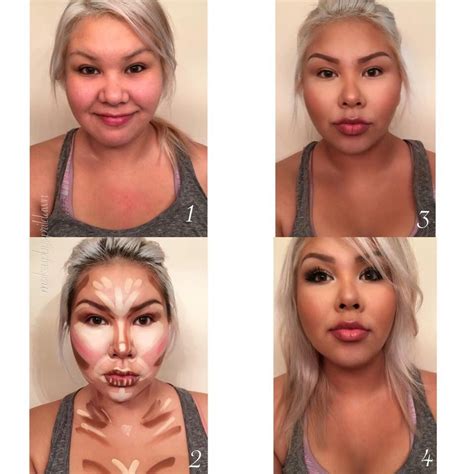 Contour Before And After Makeup Transformation Contour Makeup Makeup