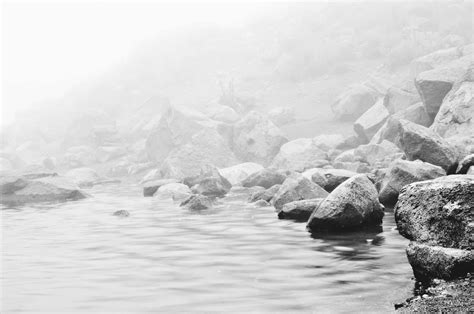 3840x2160 Wallpaper Greyscale Photo Of Rocks In Body Of Water Peakpx