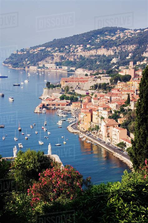 Seaside Town Of Villefranche Sur Mer In Southern France Stock Photo