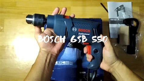 Mesin Bor Tangan Tembok Beton Listrik Bosch Gsb 550 Professional Youtube