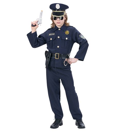 Kinder Polizisten Kostüm Karneval Fasching Jungen Officer Polizei