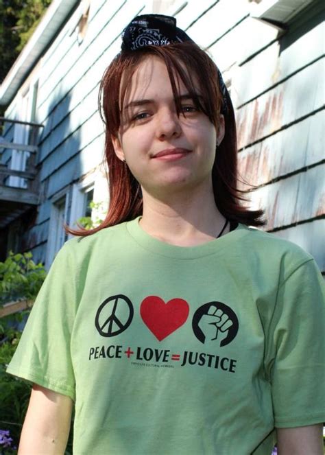 T Shirt Peace Love Justice Peace Symbol Heart Unisex