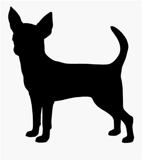Transparent Dog Outline Png Chihuahua Clip Art Black And White Free